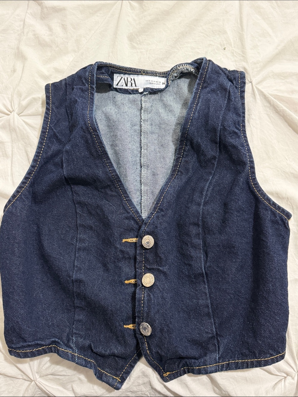 Zara womens jean vest